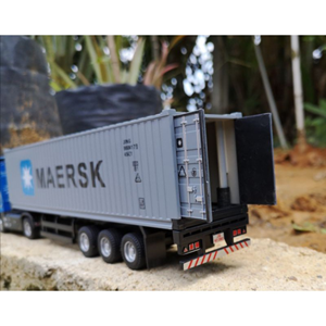 تریلی کانتینردار آبی مدل بنز آکتروس 1:50 Container Trailer Model Benz Actros_اسباب بازی